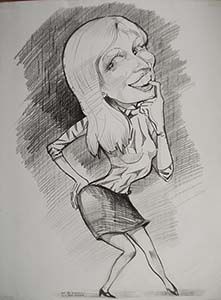 шарж девушка грызет палец