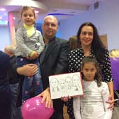 шарж со всей семьей на корпоративе
