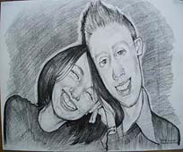 шарж парочки смеются